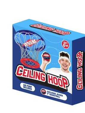 Jesser Ceiling Basketball Hoop Indoor 2 Exclusive 5" Balls Bedroom Dorm